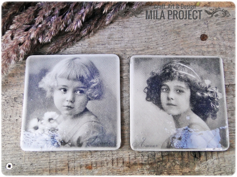 Magnesy na lodówkę Vintage babygirls 1