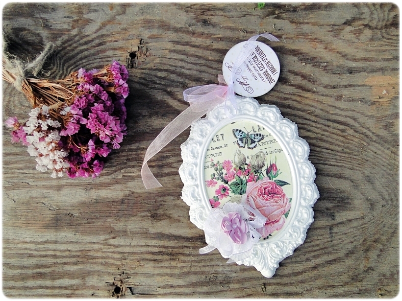Gipsowa ramka z obrazkiem Flowers&Butterflies 4