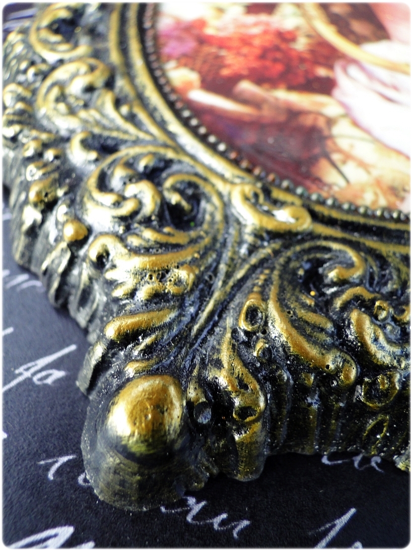 Gipsowa ramka z obrazkiem Gold Duchess 3