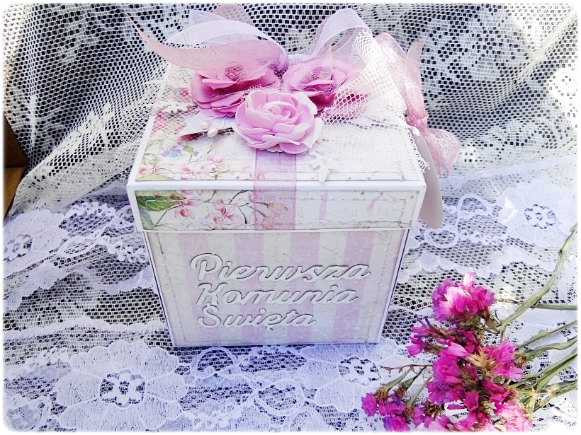 EXPLODING BOX Pierwsza Komunia Święta Belissima Rosa 1